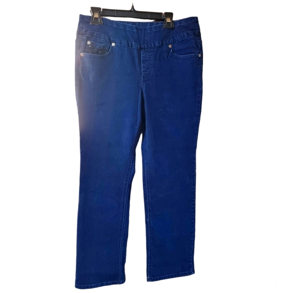 Northern Reflections Dark Denim Embroidered Jeans - Picture 1 of 9